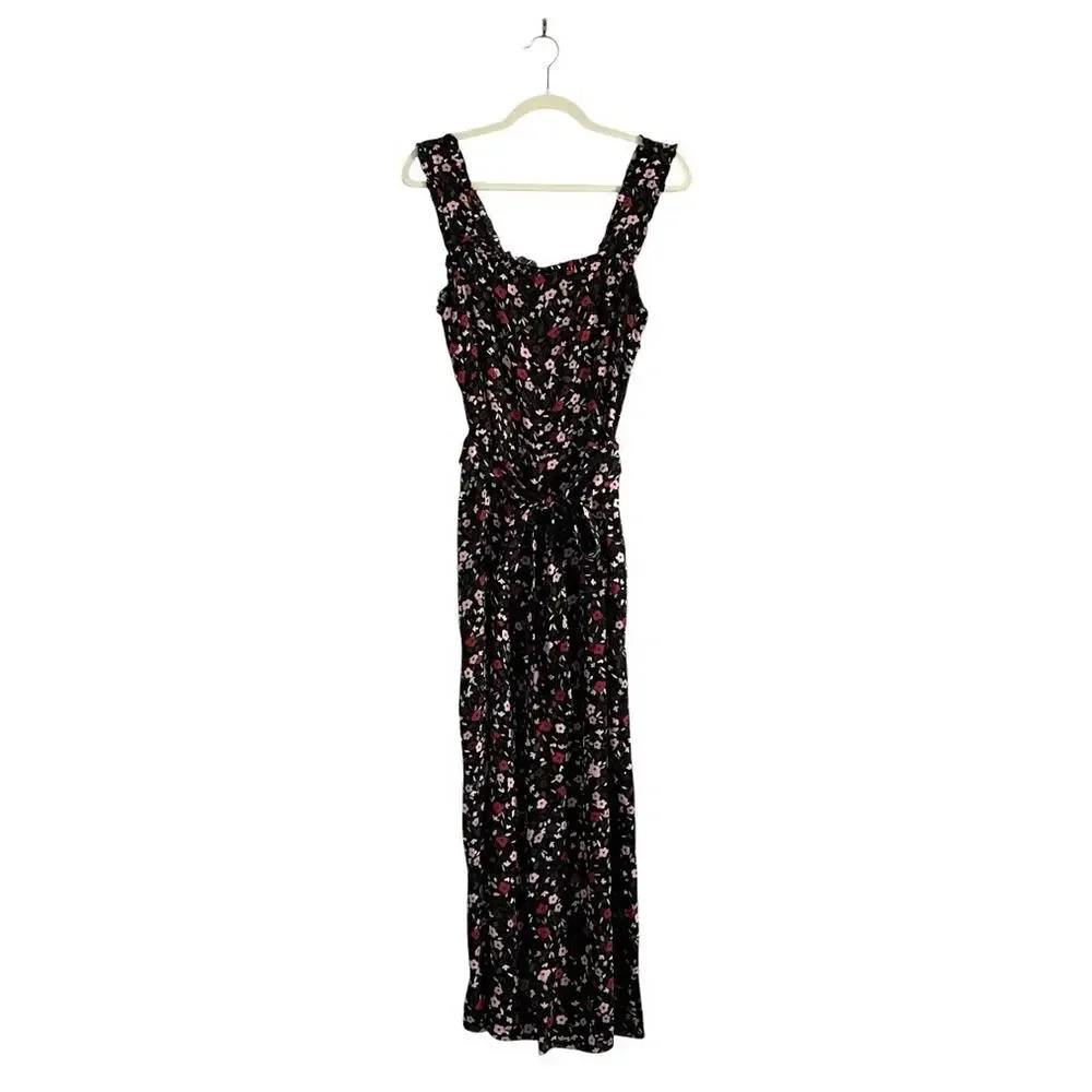 Kate Spade Ma Cherie Wide Leg Floral Jumpsuit Size 10 Preppy summer cherry print
